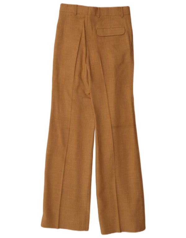 Vintage Damen Anzughose mit Pegged-Anzug, Größe 42, mittelgroß, W26, L32, beige Viskose