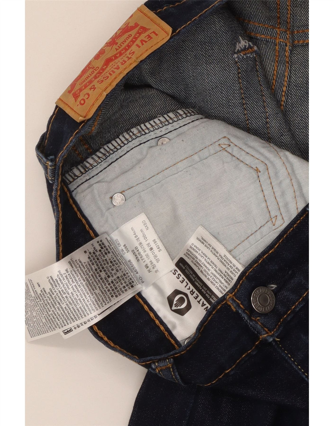 LEVI'S Herren 510 Skinny Jeans W33 L32 Marineblaue Baumwolle