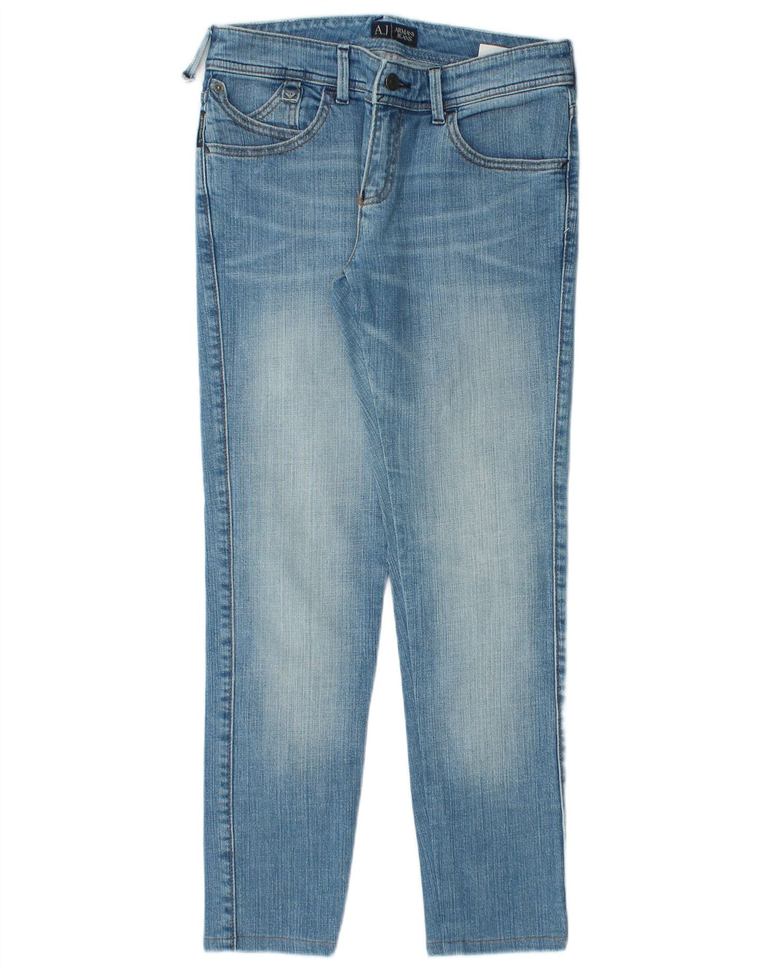 Armani Damen Skinny Jeans W27 L27 Blaue Baumwolle