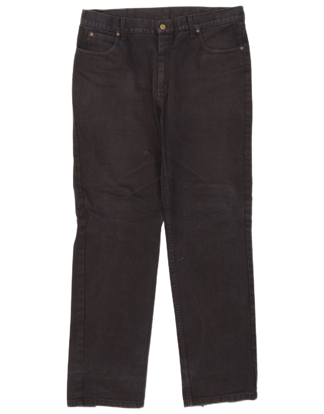 Lee Herren Straight Jeans W38 L34 Schwarze Baumwolle