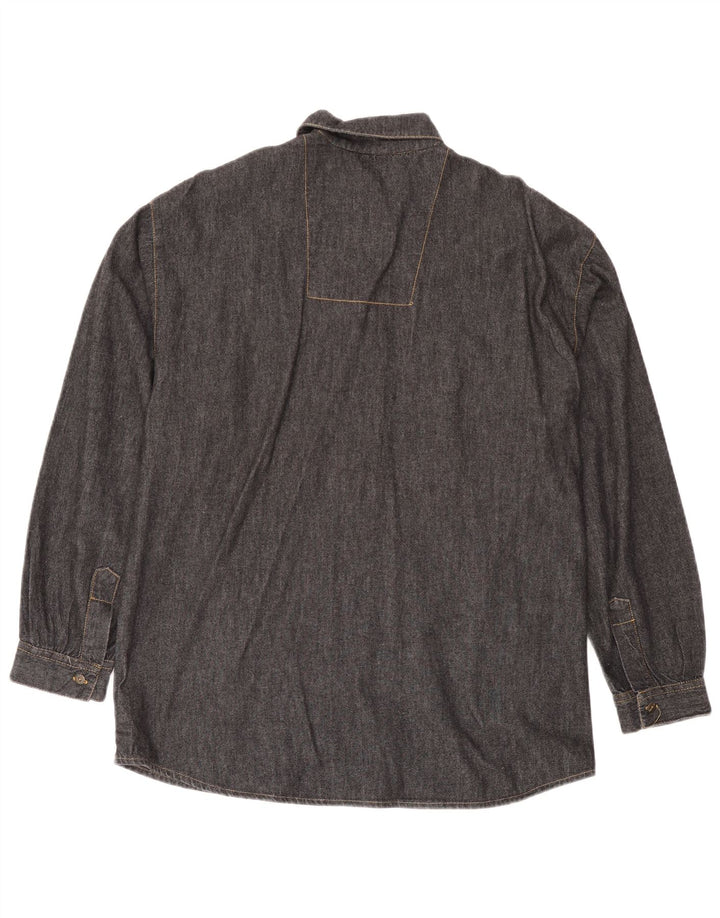 BUSTER Herren Jeanshemd IT 48/50 Medium Schwarz