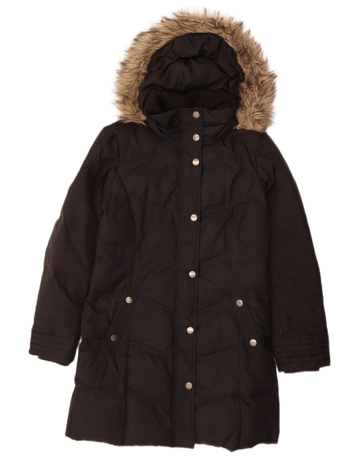 Esprit Womens Hooded Wattierter Mantel UK 12 Medium Schwarz Polyester