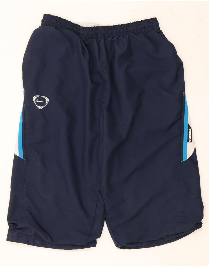 NIKE Herren-Sportshorts, Mittelgroßes marineblaues Colourblock-Polyester