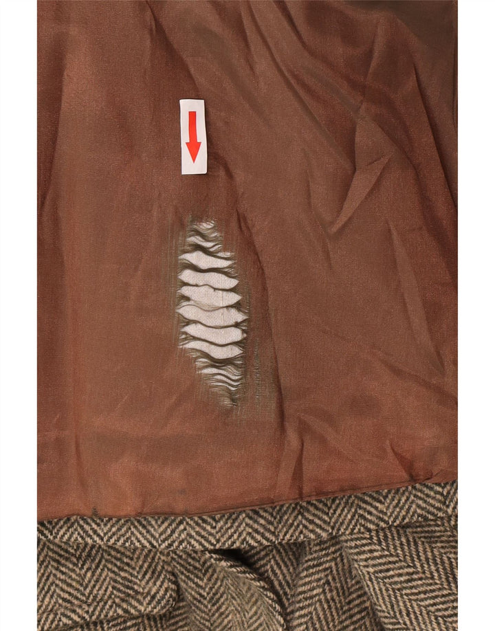 Vintage Damen Blazer Jacke UK 12 Mittelgrün Herringbone Classic