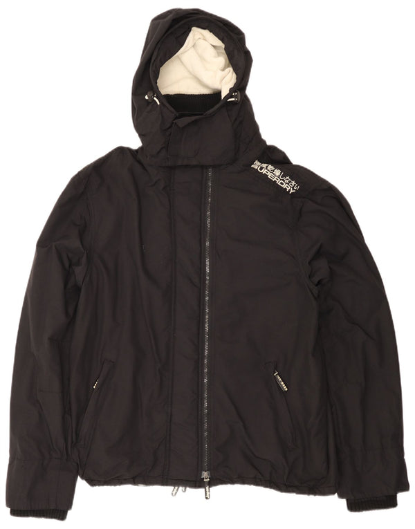 SUPERDRY Damen The Windcheater Hooded Windjacke UK 20 2XL Schwarz
