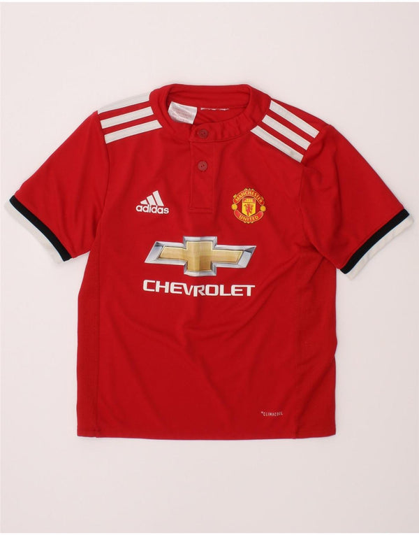 Adidas Jungen Manchester United Grafik-T-Shirt, 3–4 Jahre, rotes Polyester