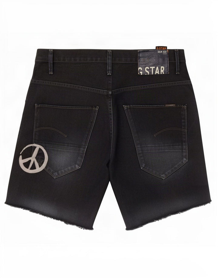 G-Star Herren Graphic Denim Shorts W34 Large Schwarz