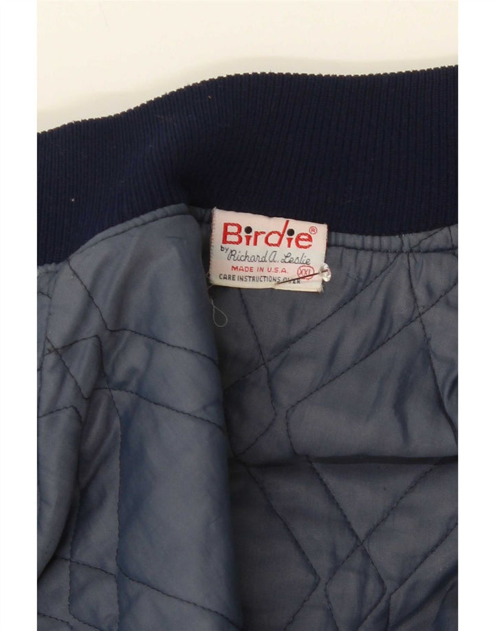 Vintage Herren Graphic Varsity Jacke UK 44 2XL Blau