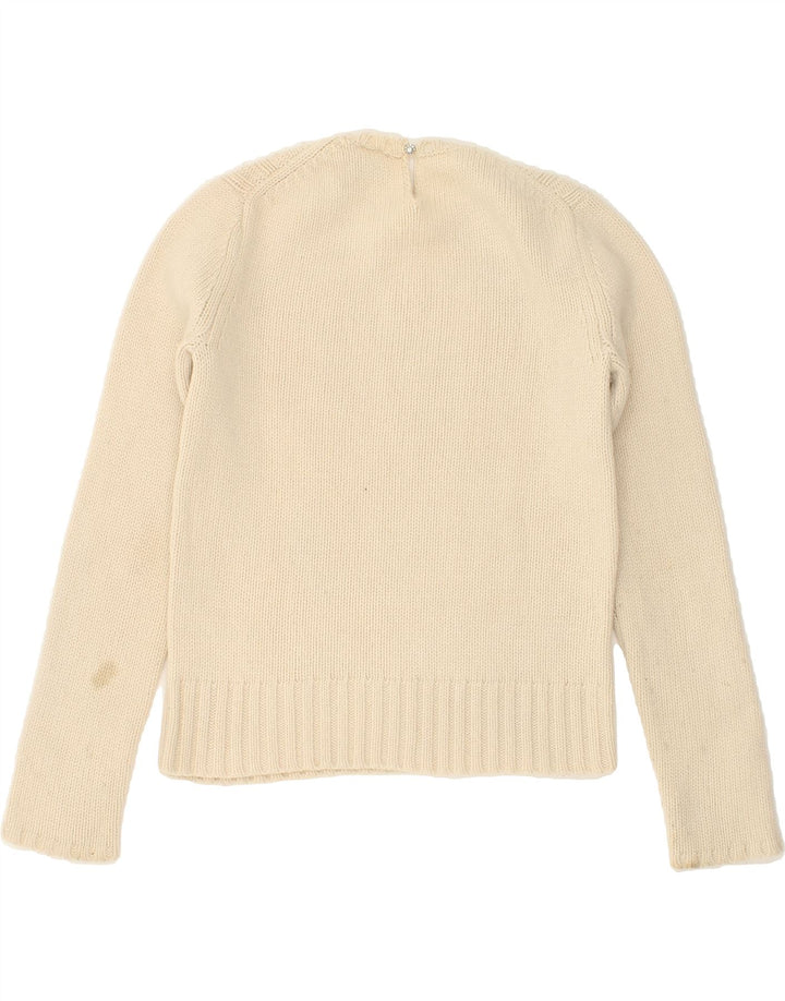 GAP Womens Crew Neck Jumper Sweater UK 14 Medium Beige Vintage Gap and Second-Hand Gap from Messina Hembry 
