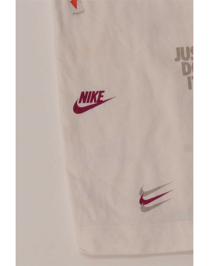 Nike Herren-T-Shirt mit Grafik, Größe L, aus weißer Baumwolle