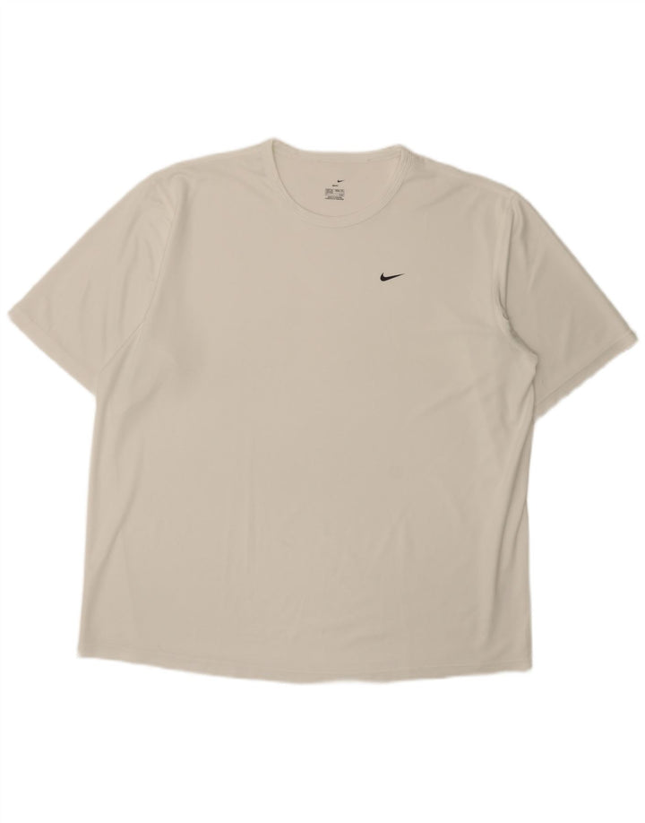 Nike Herren Dri Fit T-Shirt Top 2XL Weiß