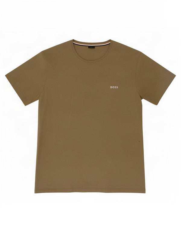 Hugo Boss Herren T-Shirt Top Large Khaki Baumwolle