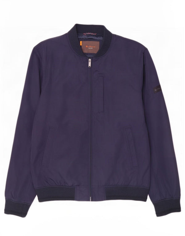 Ben Sherman Herren Bomberjacke UK 40 Large Marineblau Polyester