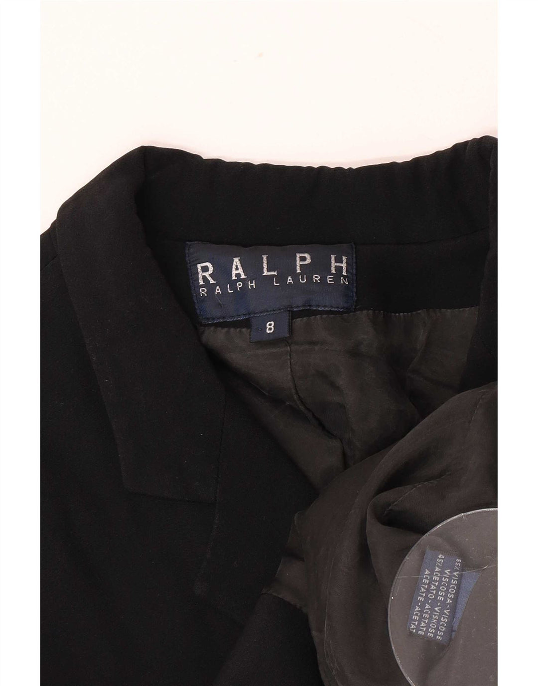 Ralph Lauren Damenmantel US 8 Mittelschwarze Viskose