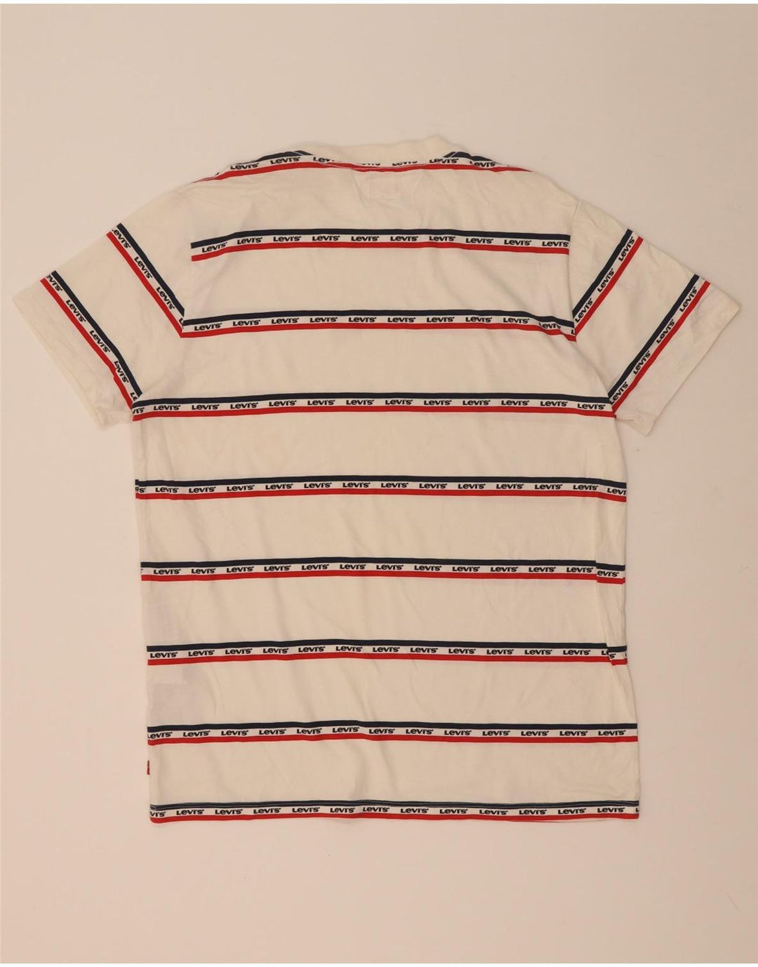 Levi's Herren-T-Shirt mit Grafik, groß, weiß gestreift, Baumwolle