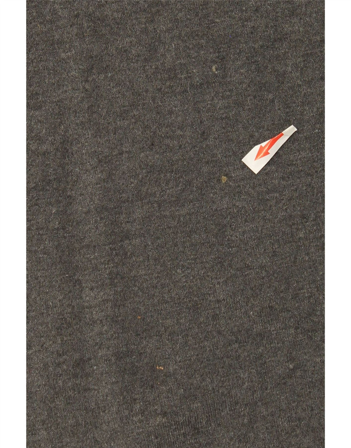 Zara Herren-Pullover mit Rollkragen, groß, graue Viskose