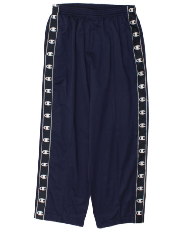 Champion Mens Graphic Tracksuit Trousers Large  Navy Blue Polyester