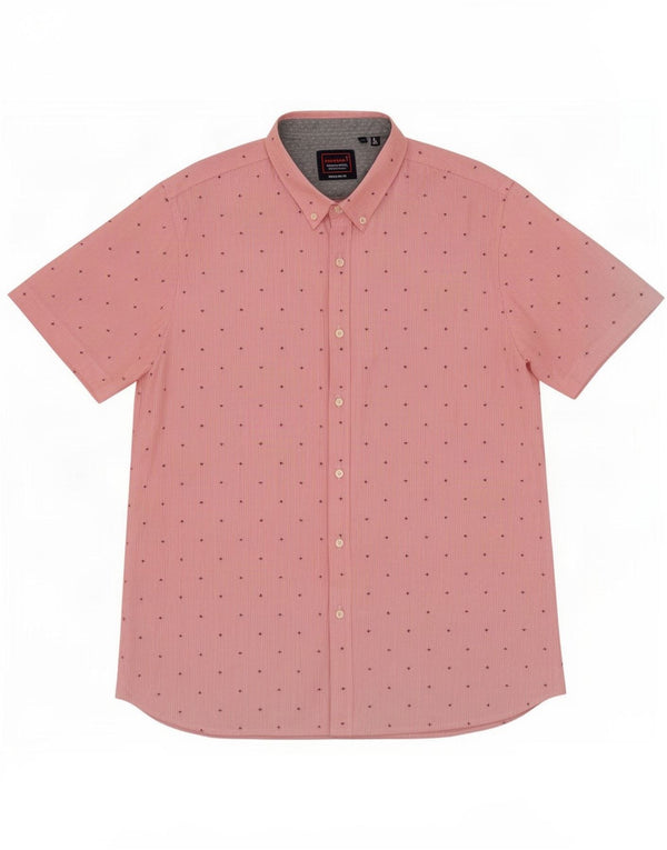 Superdry Herren-Hemd, kurzärmelig, reguläre Passform, 3XL, rote Nadelstreifen-Baumwolle
