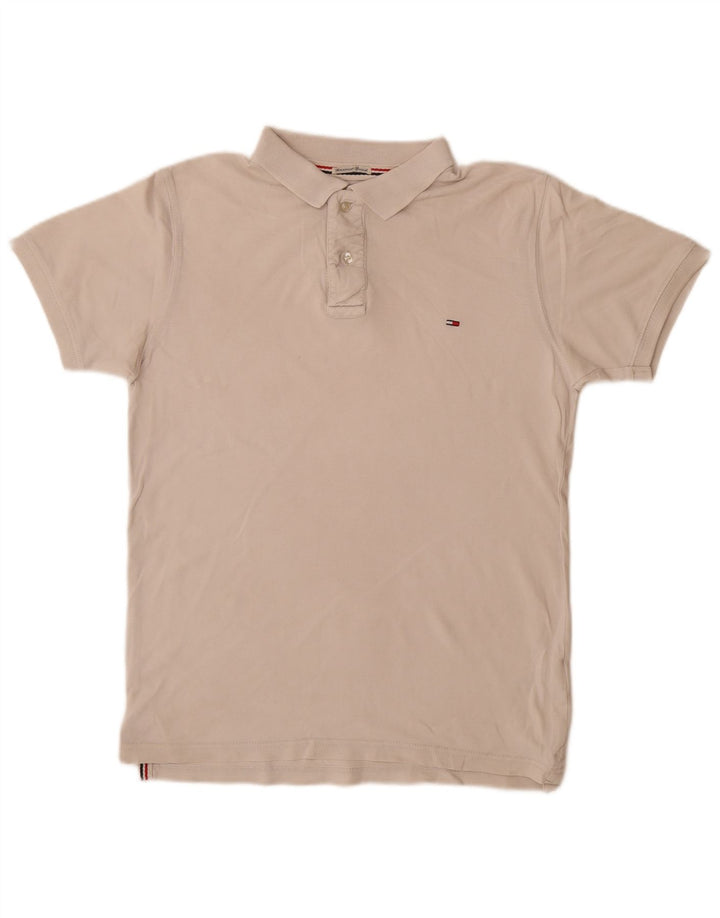 TOMMY HILFIGER Herren Poloshirt Medium Off White Baumwolle