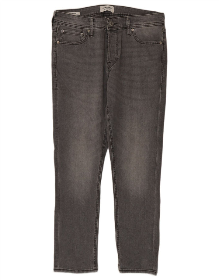 Jack & Jones Herren GLENN Slim Jeans W32 L30 Graue Baumwolle