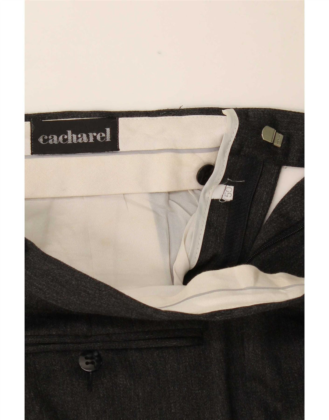 Cacharel Mens Pegged Suit Hose IT 50 Large W34 L31 Grau