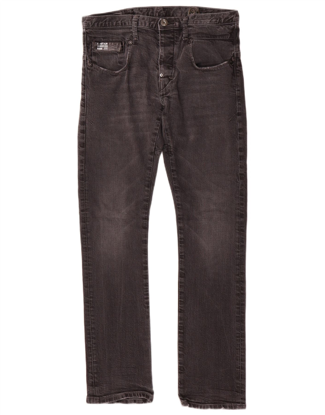 G-Star Herren Slim Jeans W32 L32 Graue Baumwolle