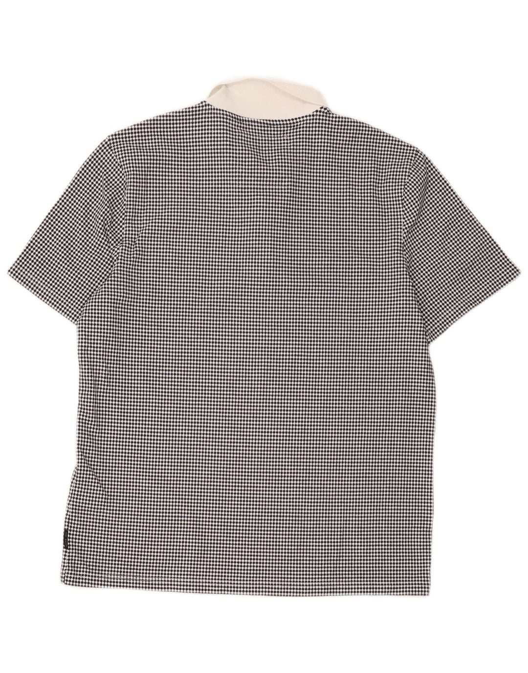 Ted Baker Herren-Rugby-Poloshirt, Größe 4, groß, schwarzes, geometrisches Polyester