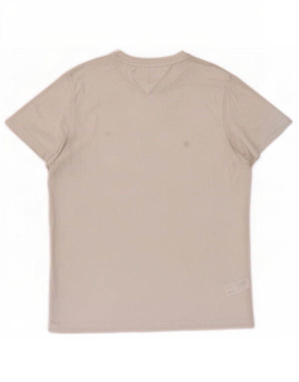 Tommy Hilfiger Herren T-Shirt Top Large Weiß Baumwolle