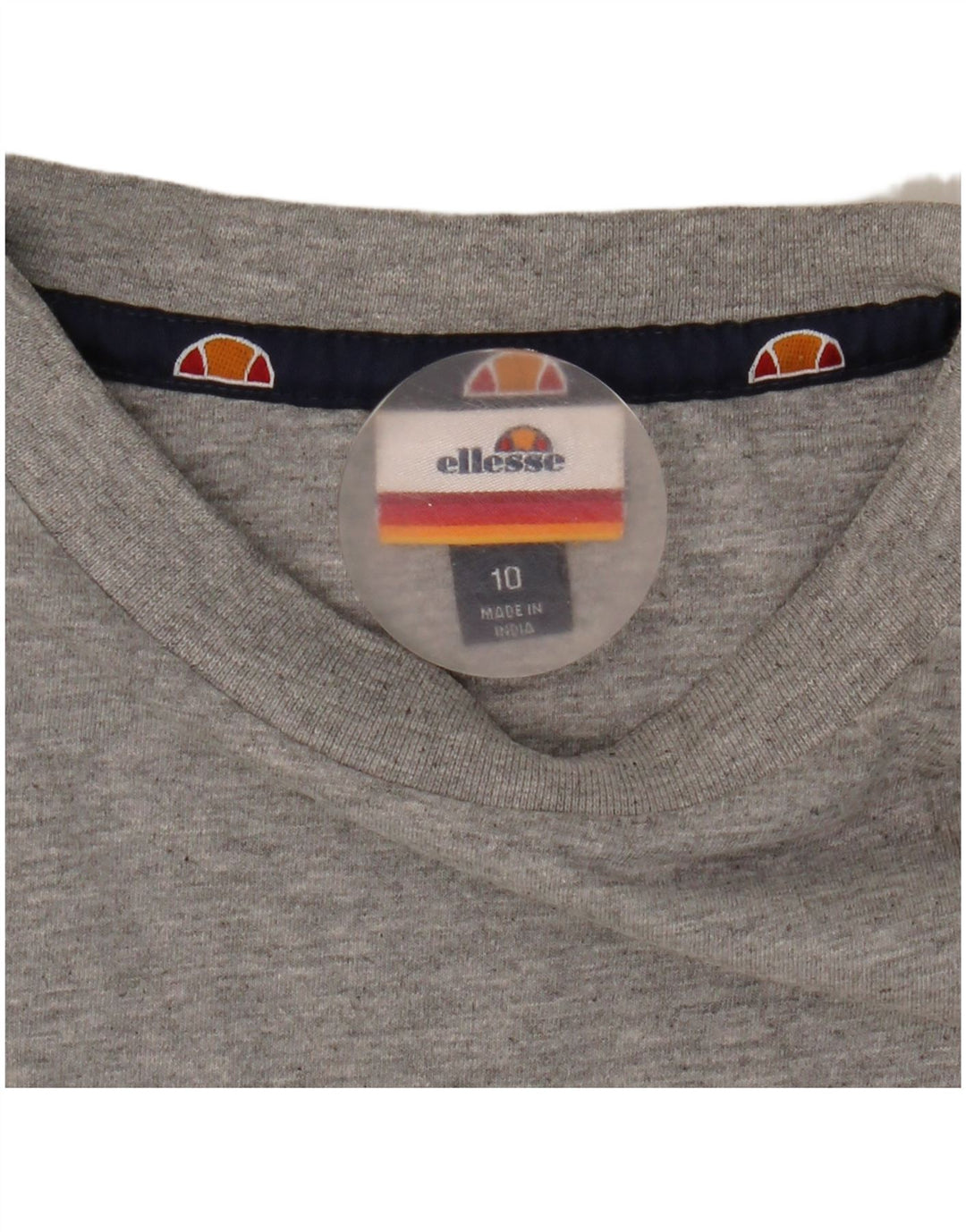 Ellesse Damen Übergroßes Grafik-T-Shirt-Oberteil UK 10 Small Grau