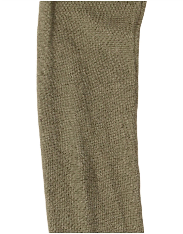 Mossimo Damen Longline V-Ausschnitt Pullover Pullover UK 16 Large Khaki Nylon