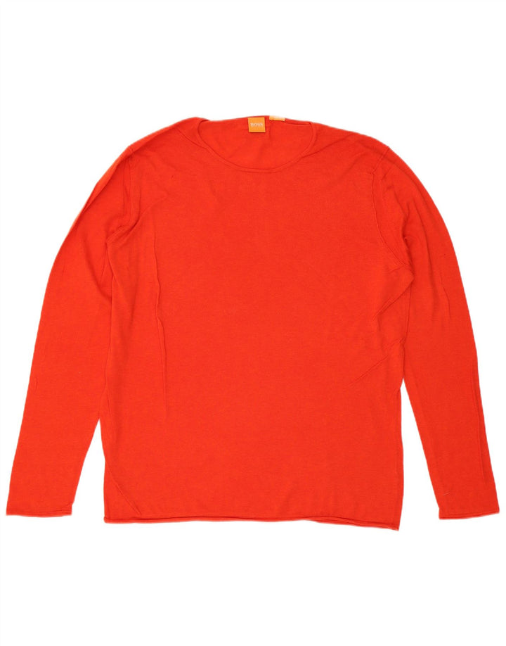 Hugo Boss Herren-Pullover mit Rundhalsausschnitt, 2XL, Rot
