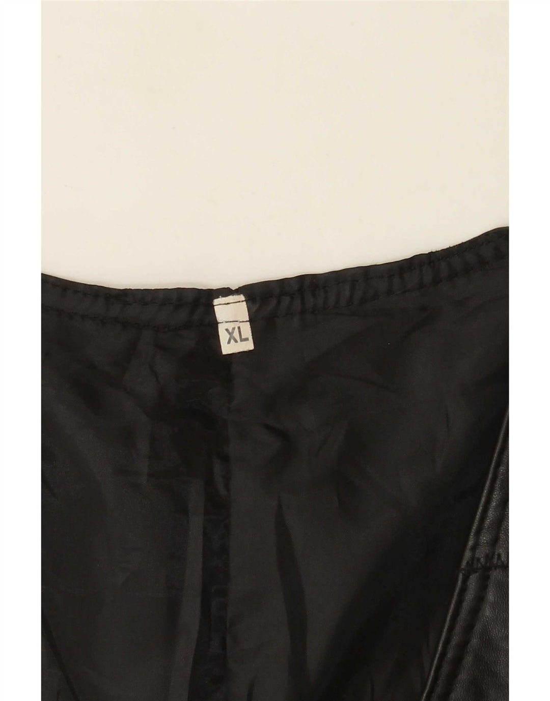 Vintage Herren Lederweste XL Schwarz Patchwork