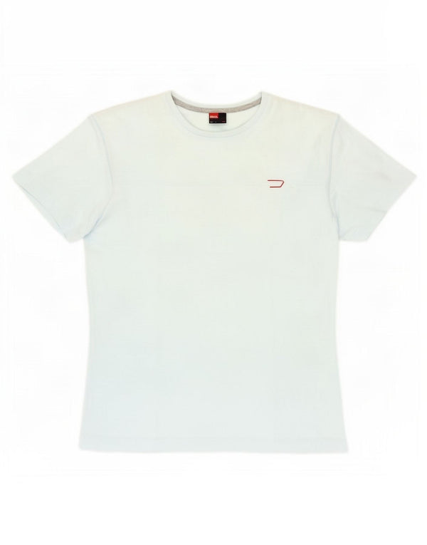 Diesel Mens T-Shirt Top Medium Blue Cotton