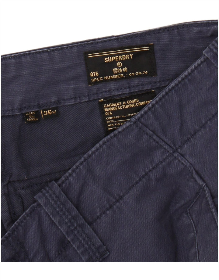 Superdry Herren Cargoshorts W36 Large Marineblau Baumwolle