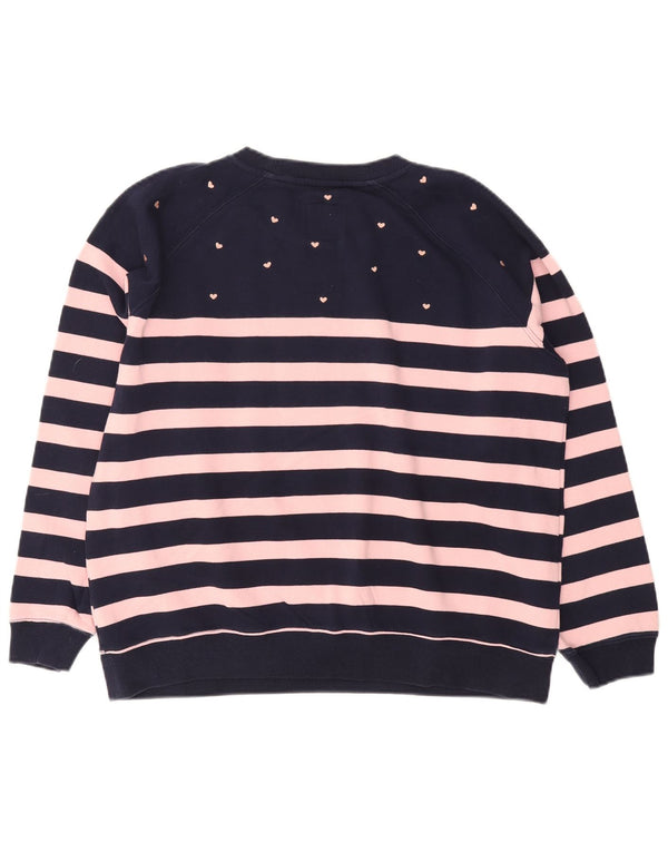 Crew Clothing Damen-Sweatshirt-Pullover, Gr. 42, Größe L, Marineblau, gestreift