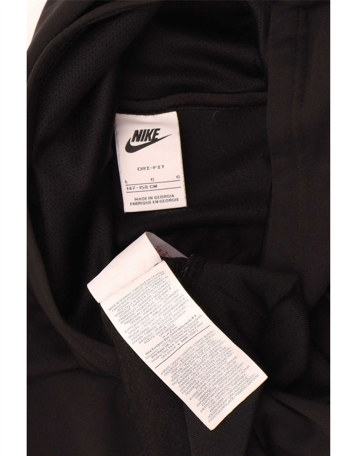 Nike Jungen-Pullover mit grafischem Kapuzenpullover, 12–13 Jahre, groß, schwarzes Polyester