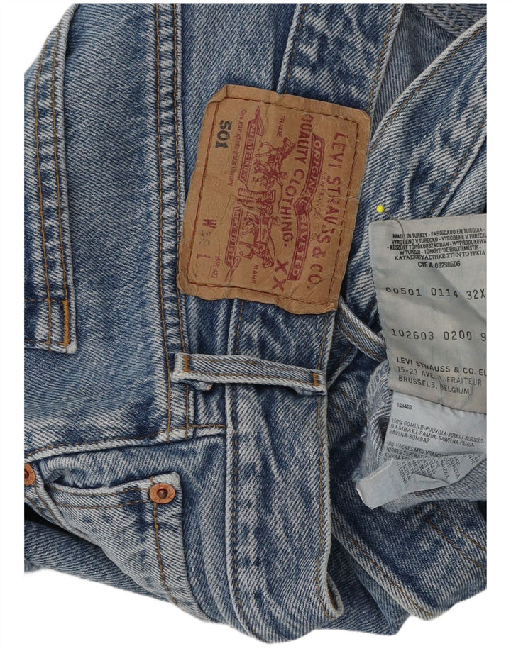 Levi's Damen 501 Denim Hot Pants W32 Große blaue Baumwolle