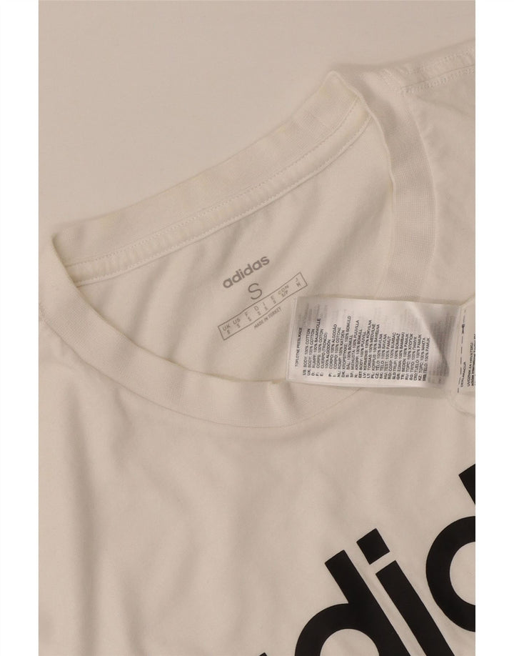 Adidas Herren Grafik T-Shirt Top Small Weiß Baumwolle