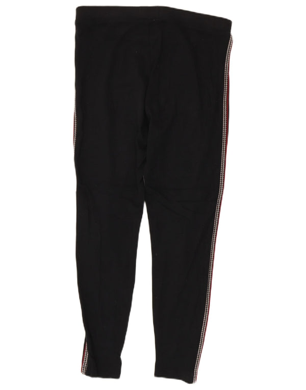 Marks & Spencer Damen Leggings UK 12 Mittelschwarz gestreifte Viskose