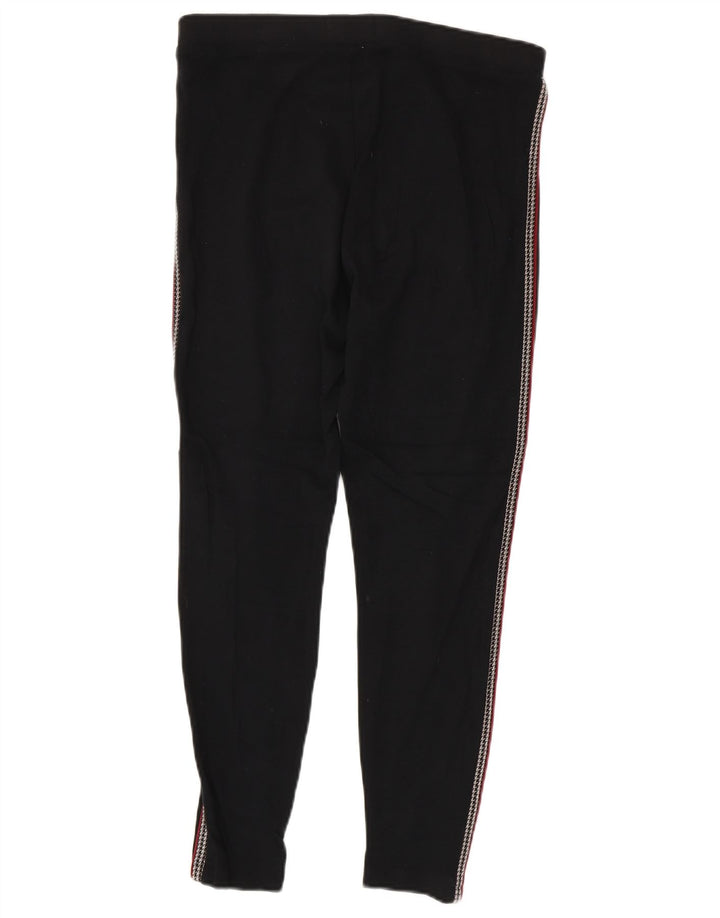 Marks & Spencer Damen Leggings UK 12 Mittelschwarz gestreifte Viskose