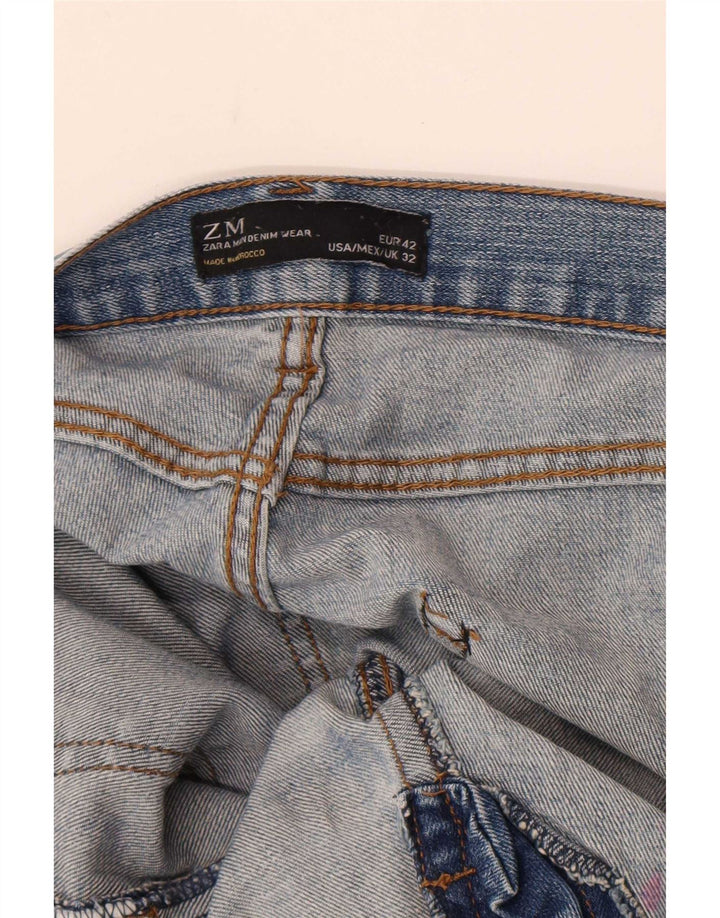 Zara Herren Slim Jeans EU 42 Large W32 L34 Blau