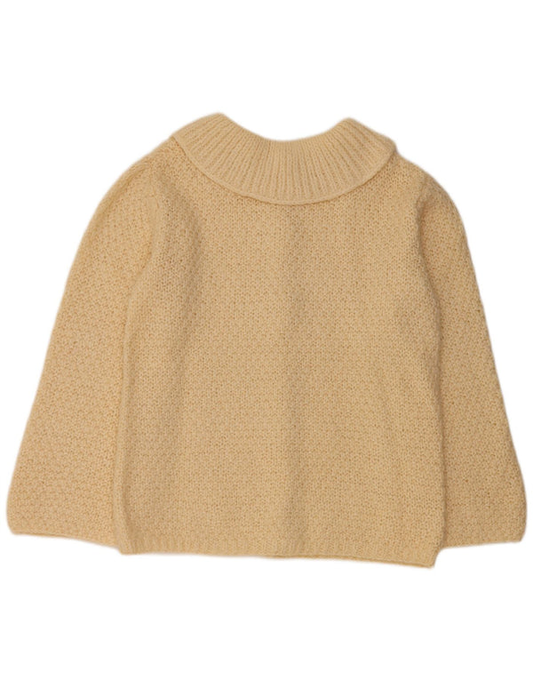 Vintage Damen Cardigan Pullover UK 16 Groß Beige