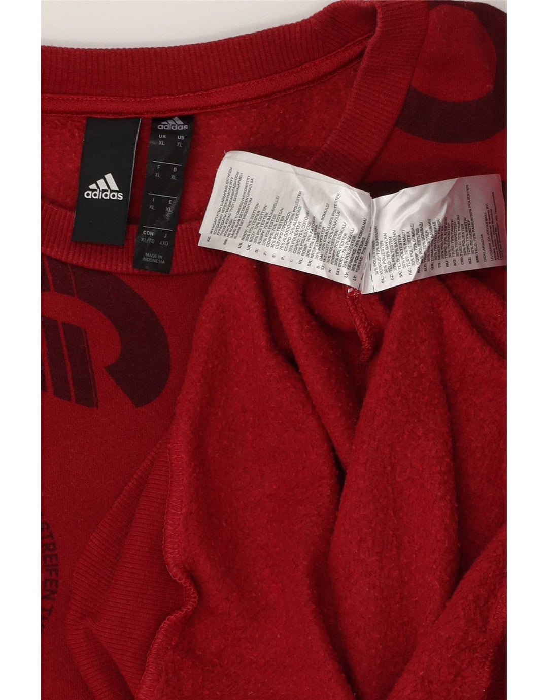 Adidas Herren Grafik-Sweatshirt-Pullover XL aus roter Baumwolle
