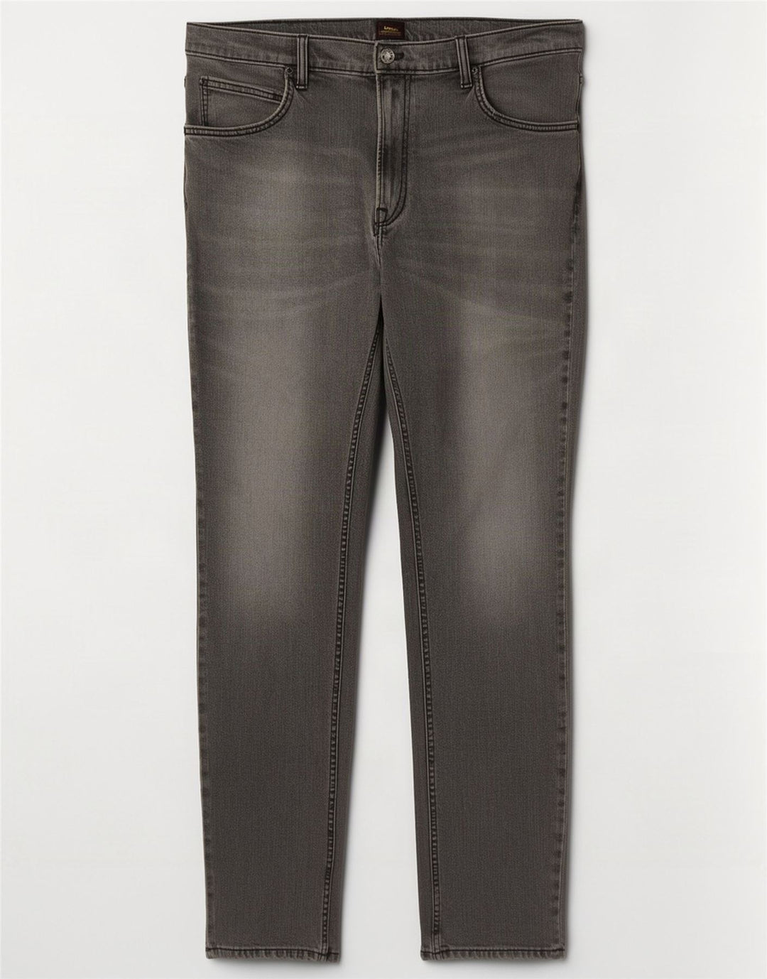 Lee Herren Rider Slim Straight Jeans W36 L32 Graue Baumwolle