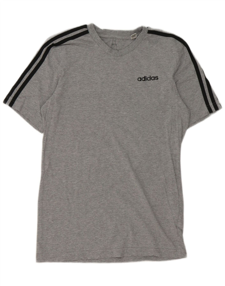 Adidas Herren T-Shirt Top Small Grau Baumwolle