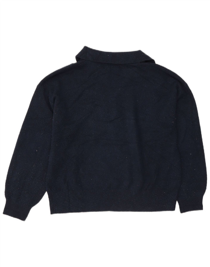 Marks & Spencer Damen-Pullover mit Polokragen, Gr. 14, mittleres Marineblau