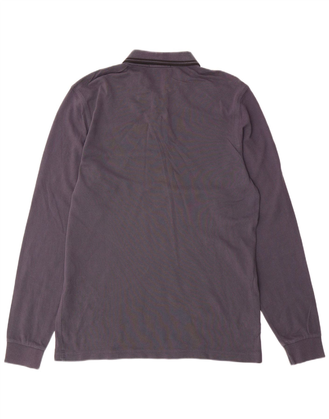 Fred Perry Herren-Langarm-Poloshirt, große graue Baumwolle