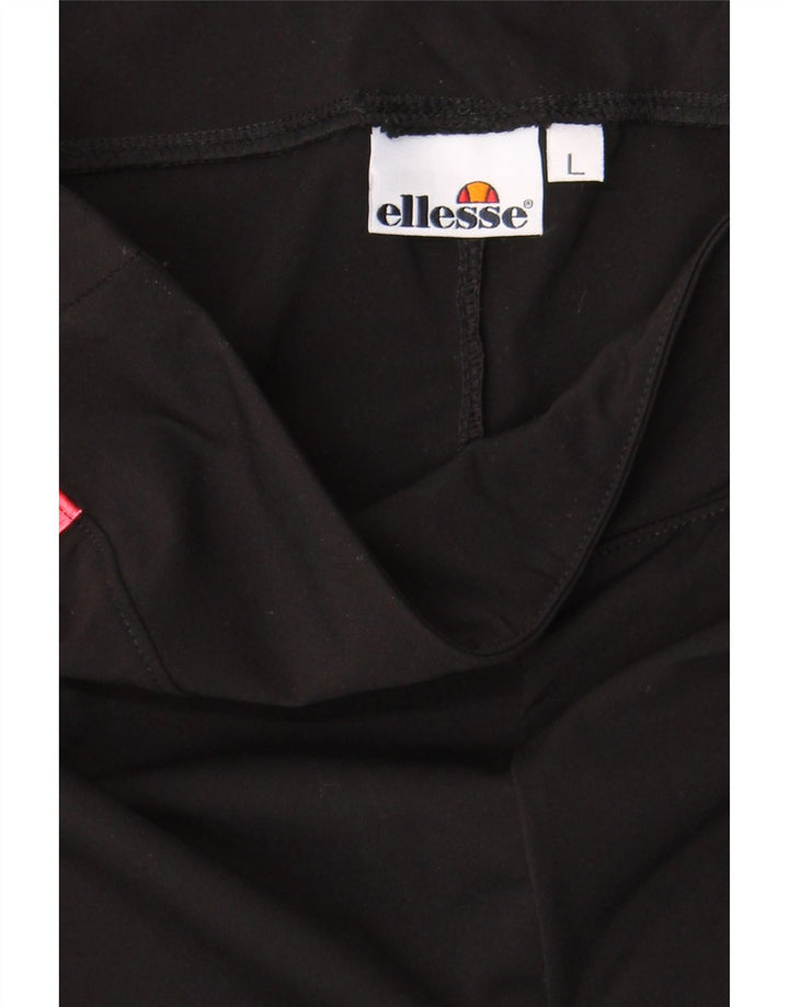 Ellesse Womens Graphic Leggings UK 14 Large Schwarz Colourblock