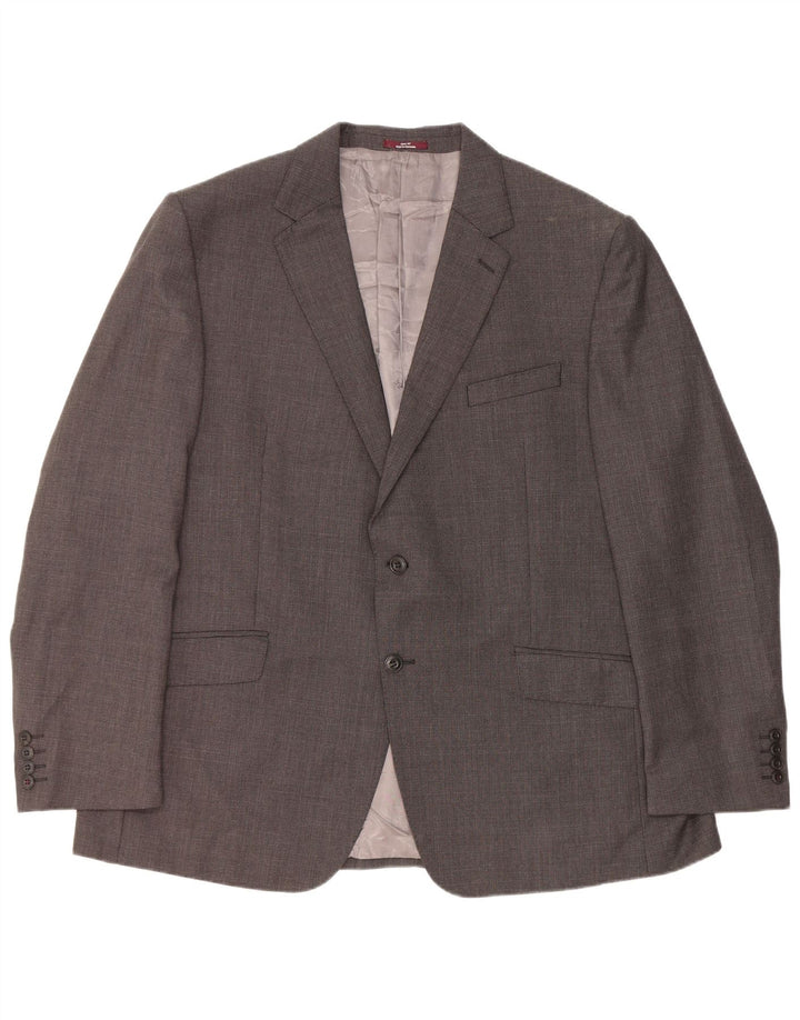 Marks & Spencer Herren-Blazer mit normaler Passform und 2 Knöpfen, Gr. 46, XL, Grau