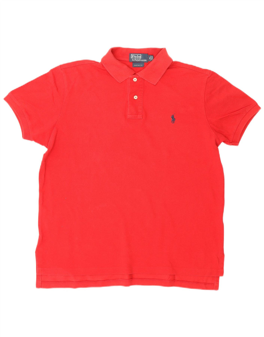 Ralph Lauren Herren-Poloshirt mit individueller Passform, mittelrote Baumwolle